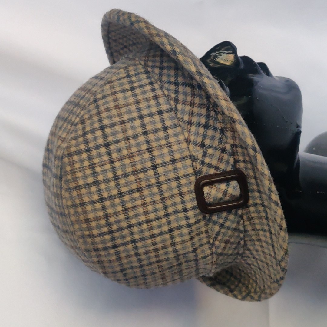 Pendleton Beige And Blue Plaid Wool Bowler Hat
